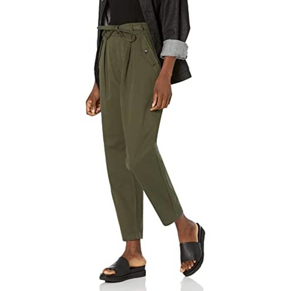 Blank NYC Green Hakuna Matata Pleated with Self Tie Pants NWT Size 26 - Picture 1 of 9